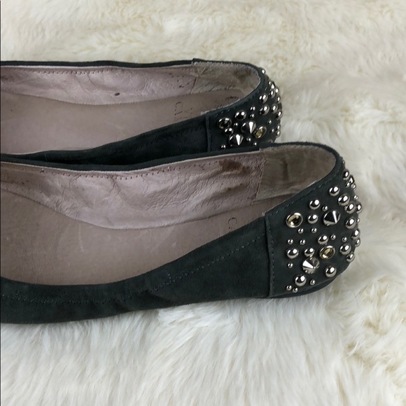 Vince Camuto Evella Studded Gray Suede Ballet Flat - Picture 5 of 6